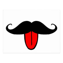 Funny mustache post cards