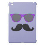 FUNNY MUSTACHE PURPLE SUNGLASSES iPad MINI CASE