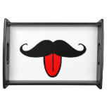 Funny mustache serving platters