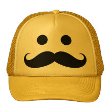 Funny Mustache Smiley Face Hat