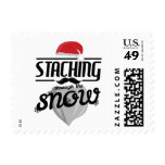 Funny Mustache Stamp for Christmas Cards Postage
