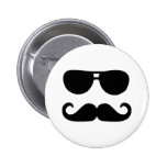 Funny Mustache sunglasses Pin