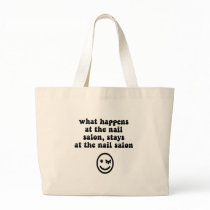 Funny nail salon canvas bag