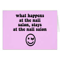 Funny nail salon card