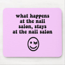 Funny nail salon mousepad