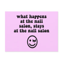 Funny nail salon post card