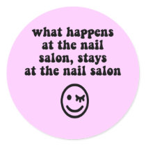 Funny nail salon sticker