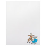 funny nanny goat pushing stroller cartoon letterhead design