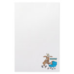 funny nanny goat pushing stroller cartoon custom stationery