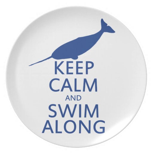 Funny Narwhal Humor Dinner Plates Zazzle
