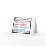 Funny Naughty and Nice Greeting Card
