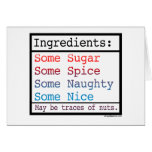 Funny Naughty and Nice Greeting Card