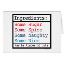 Funny Naughty and Nice Greeting Card