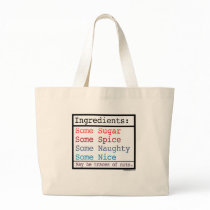 Funny Naughty and Nice Totebag