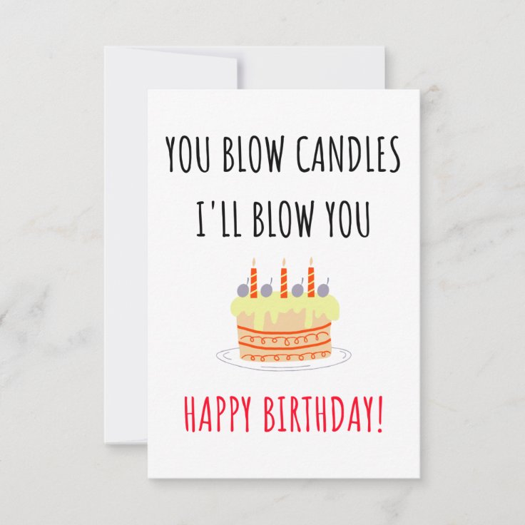 Funny Naughty Happy Birthday Card For Him Men Zazzle