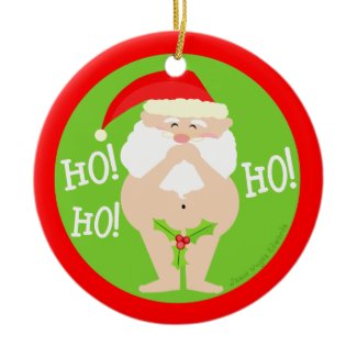 Funny Naughty Santa Christmas Ornament ornament