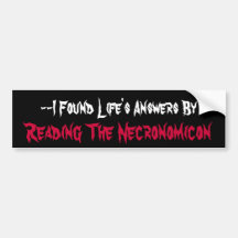 Funny Necronomicon Bumper Sticker