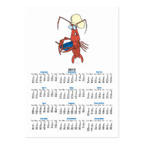 funny nervous lobster chef cooking business card template