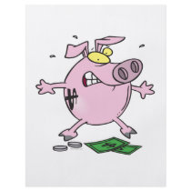 funny nervous piggy bank personalized flyer