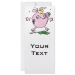 funny nervous piggy bank rack card design