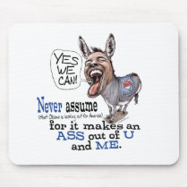 Funny Never Assume Anti Obama Donkey t-shirts mousepads by NobamaAntiObama Funny Never Assume Anti Obama Donkey t-shirts mousepads