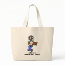Funny new dad canvas bag