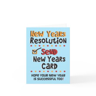 Funny New Years Resolution - New Year Humour Cards