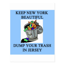 funny new york new jersey joke postcards