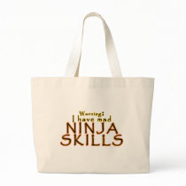 Funny Ninja Joke Canvas Tote Bags