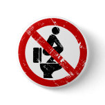Funny NO Feet on the Seat ⚠ Thai Sign ⚠ Pins