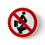 Funny NO Feet on the Seat ⚠ Thai Sign ⚠ Pins