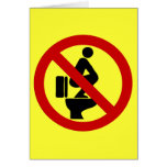 Funny NO Feet on the Seat ⚠ Thai Sign ⚠ Card