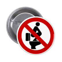 Funny NO Feet on the Seat ⚠ Thai Sign ⚠ Pins
