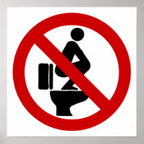 Funny NO Feet on the Seat ⚠ Thai Sign ⚠ Posters