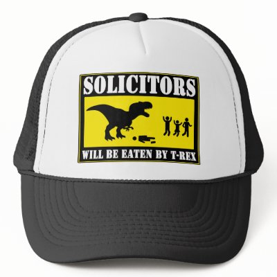 Funny No Soliciting Mesh Hats from Zazzle.com