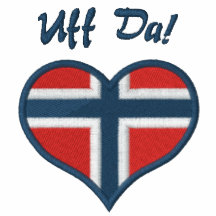 Funny Norwegian Uff Da with Heart  Flag of Norway Polo