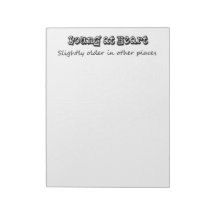 Funny notepads old age humor gifts