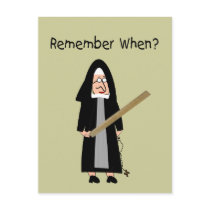 Funny Nun Cards :Nuns Carried Rulers" Postcards