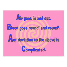Funny Nurse or Respiratory Therapy Gifts Postcards