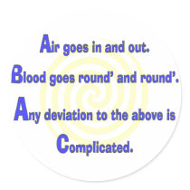 Funny Nurse or Respiratory Therapy Gifts Round Sticker