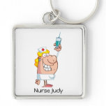 Funny Nurse-with-syringe shot keychains