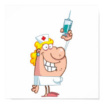 Funny Nurse-with-syringe shot posters by doonidesigns Funny Nurse-with-syringe shot posters