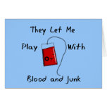 Funny Nursing Student Gifts "Blood and Junk" Cards