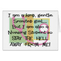 Funny Nursing Student gifts cards by gailg1957 Funny Nursing Student gifts cards