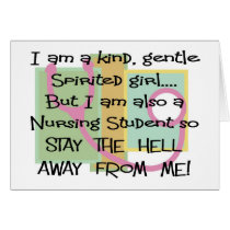 Funny Nursing Student gifts cards