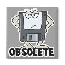 funny obsolete floppy disk magnets