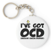 Funny OCD chicken Keychains