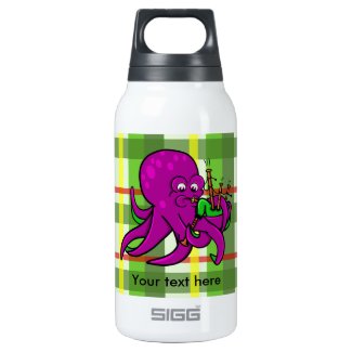 Funny Octopus Bagpipes Illustration 10 Oz Insulated SIGG Thermos Water Bottle