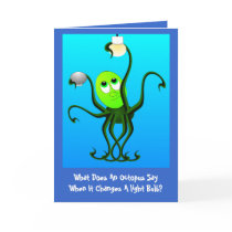 Funny Octopus Birthday cards