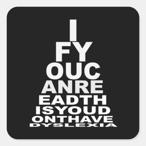 Funny offensive dyslexic square sticker Zazzle
